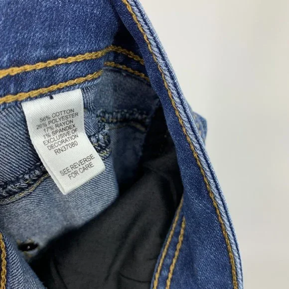 Cato Jeans High Rise Skinny Ankle Crop Raw Hem Classic Denim - Picture 8 of 8